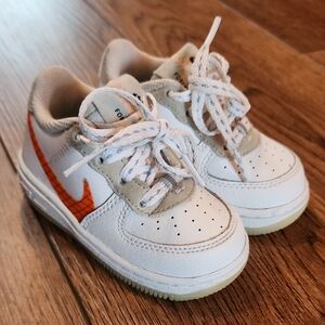 Nike Force 1 Orange/white Sneakers